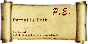 Partelly Erik névjegykártya